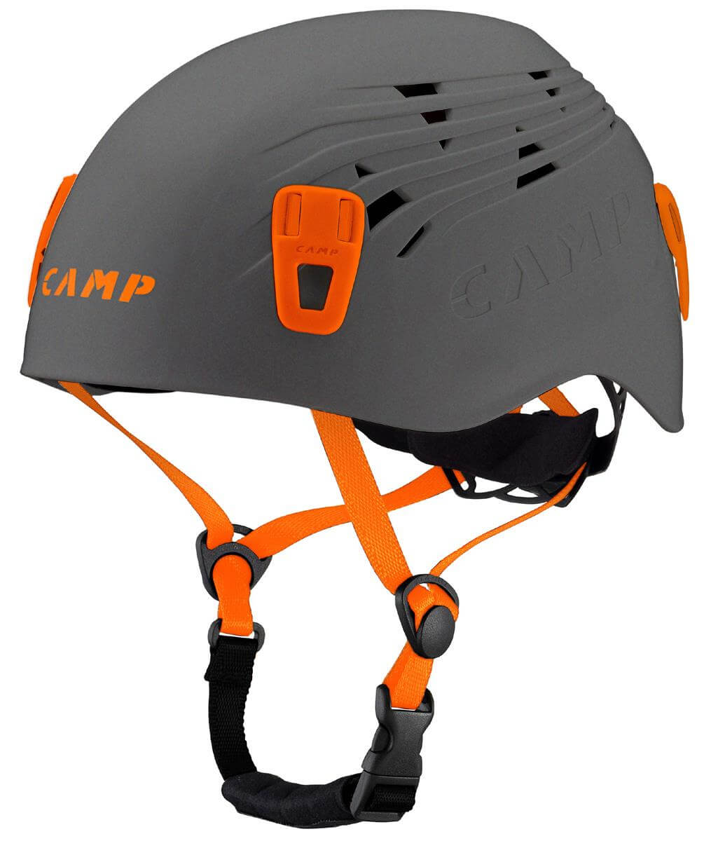 Альпинистские шлемы из АБС имеют гибридную структуру, состоящую из твердой внешней оболочки и внутренней оболочки, прилегающей к голове